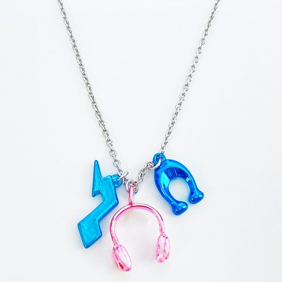 AUTH NEW COACH Silver Retro Charms Necklace Headphones & Lightning with … - Picture 1 of 8